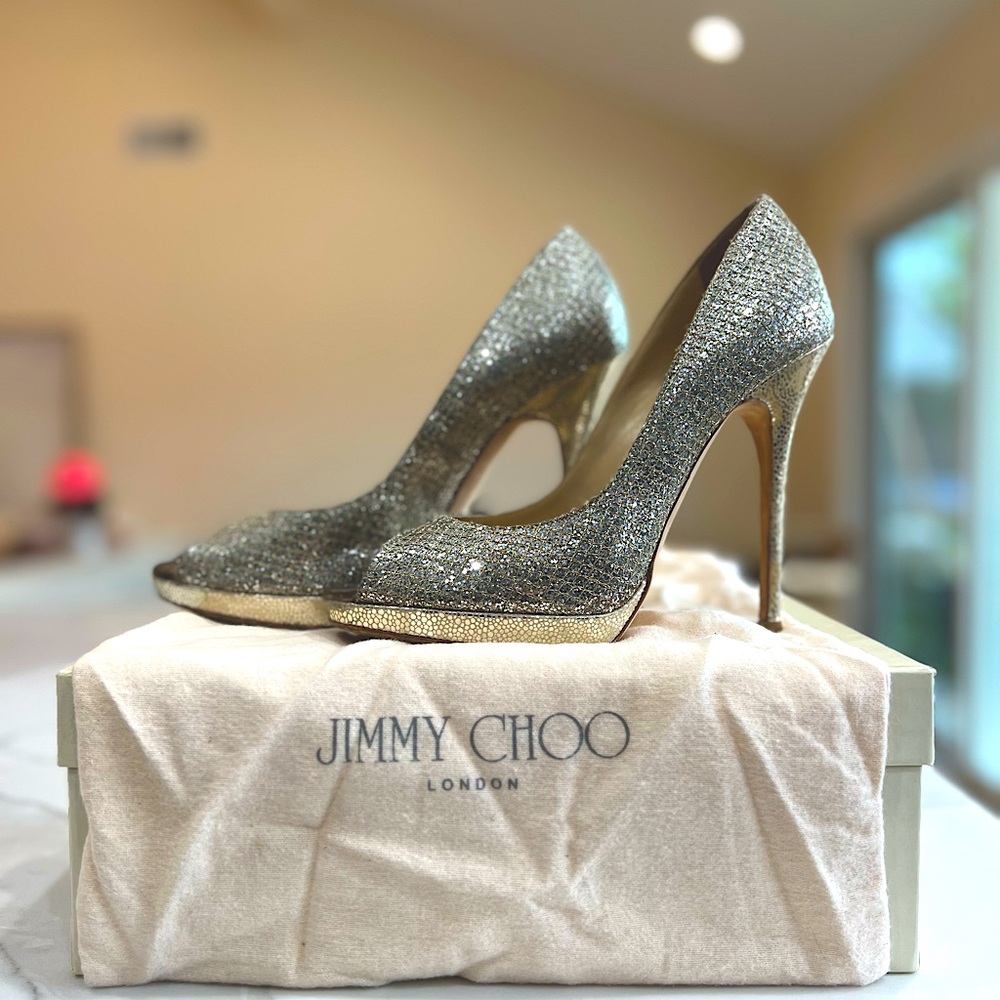 Jimmy Choo bridal sandal size 6.5 US or 37.5 EU